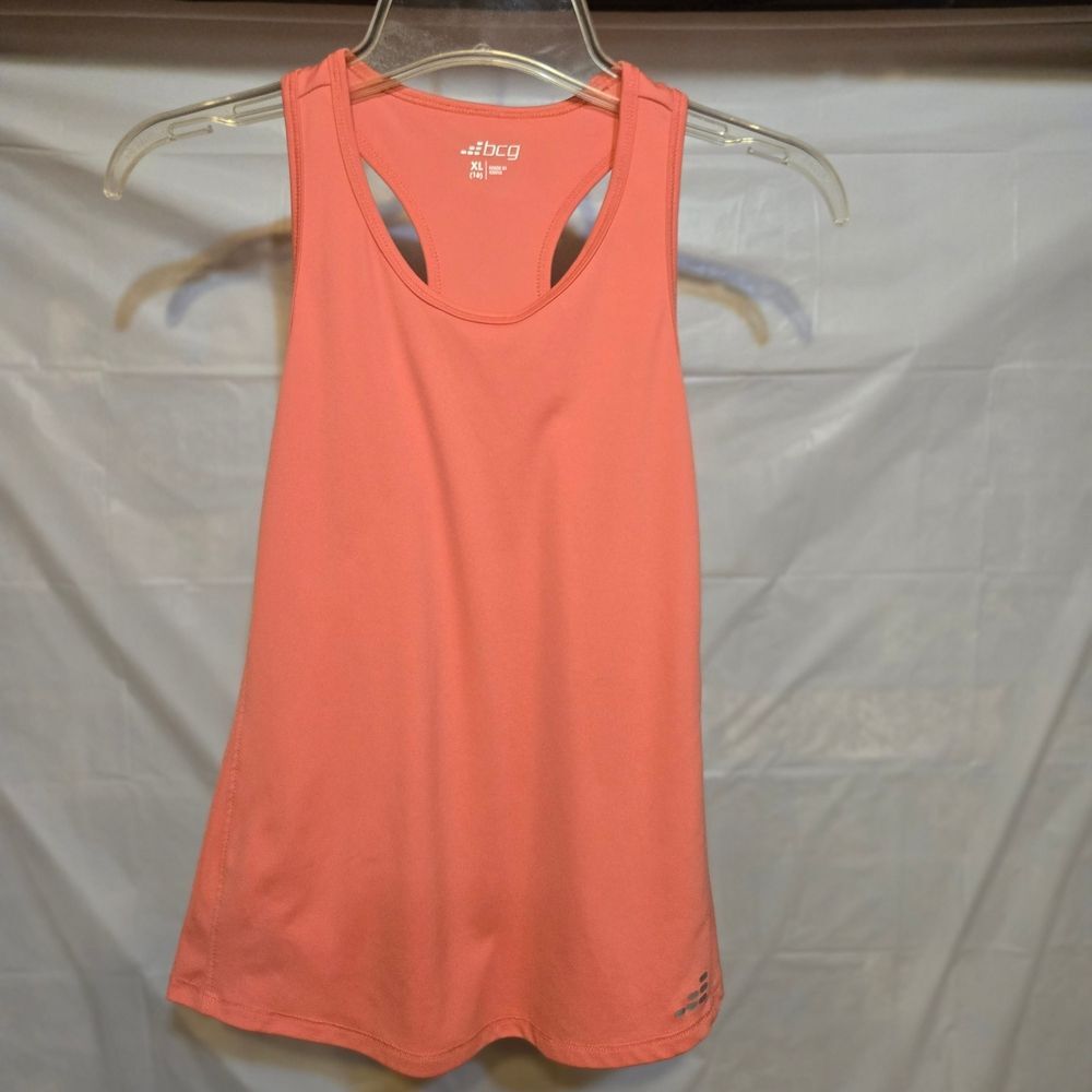 BCG Women's Tank Tops in Coral and White - Picture 7 of 9
